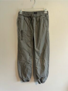 Gap youth 12 grey khaki material joggers